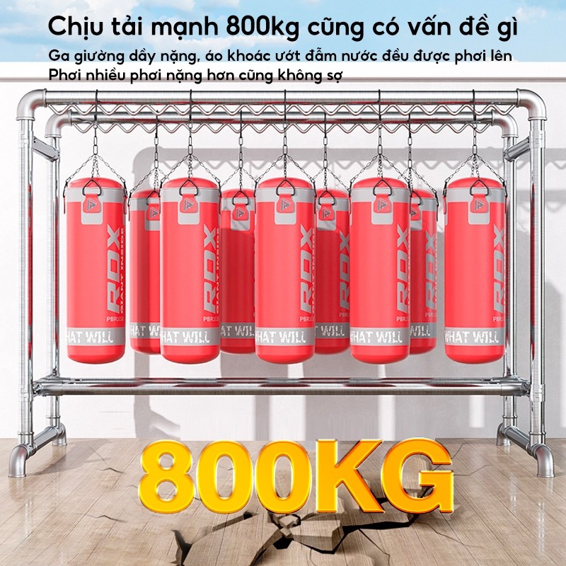𝐎𝐥𝐢𝐟𝐞 Giàn Phơi Quần Áo Chống Gió Kệ Treo Quần Ao Ống Thép Sào Phơi Đồ Chịu Tải Mạnh