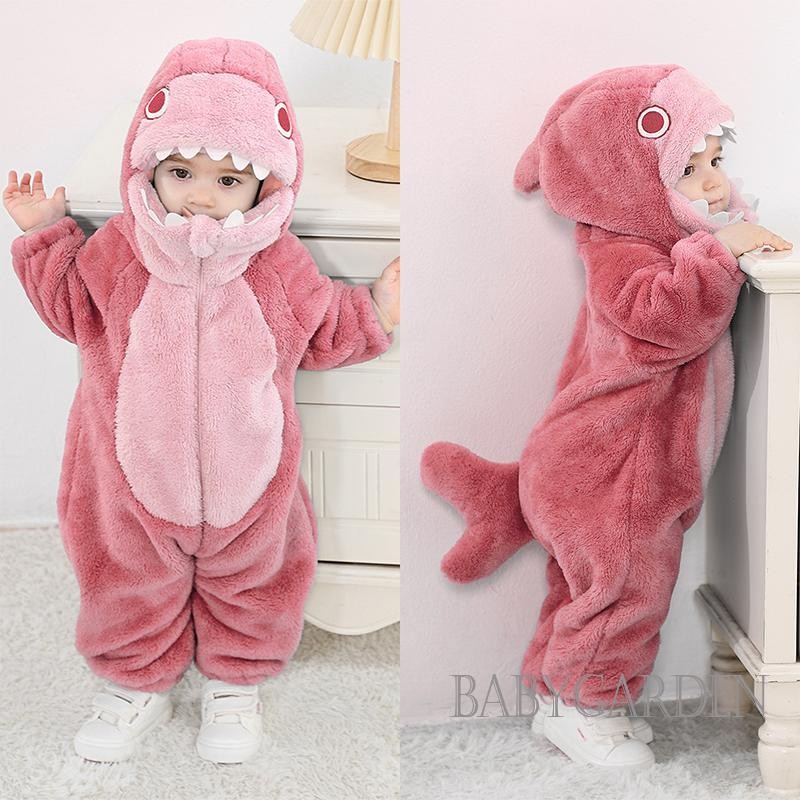 / / -Shark Trang Phục Hóa Trang Cho Newbron Bé Mùa Đông Ấm Áp Dài Tay Có Mũ Trùm Đầu Dễ Thương Sang Trọng Áo liền quần
