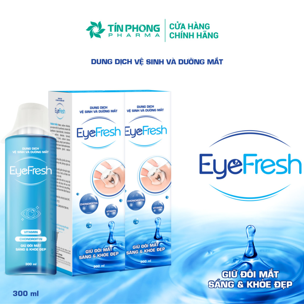 Ảnh Nước Rửa Mắt EYEFRESH Kèm Cốc Rửa Vệ Sinh Mắt, Sạch Cặn Trang Điểm và Dưỡng Ẩm Cho Mắt Link live 1