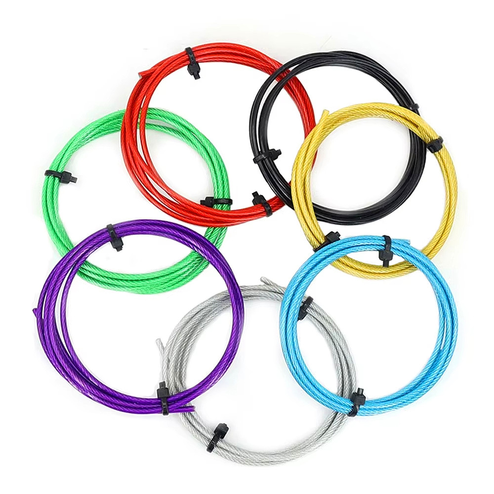 1M Dây Thép Với PVC Bọc Mềm Mại Mềm Mại Nhiều Màu Cáp Chiếu Sáng Trong Suốt Rèm Treo Dây 1 / 2 / 3 / 4 / 5 / 6mm