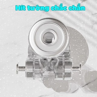 Giá Đỡ Vòi Sen Di Động xoay 90 độ, giá hút tường không cần khoan đục Luxhome