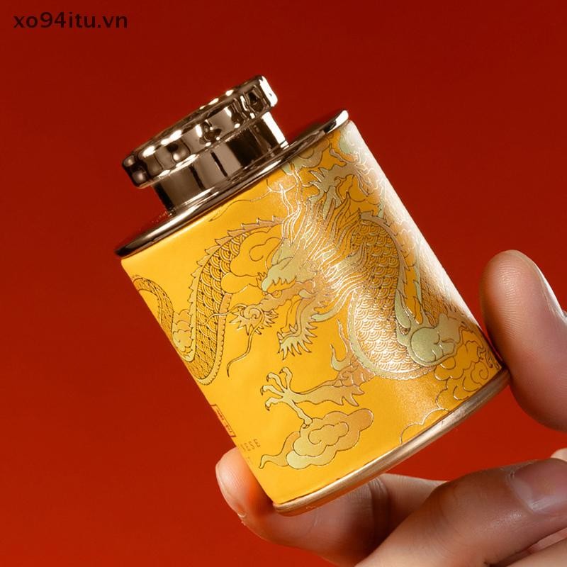 XOITU MỚI Rồng Trống Trà Thiếc Có Thể Hộ Gia Đình Trà Đen Xanh Kín Bình Du Lịch Di Động Trà Nhỏ Bao Bì Hộp Đựng Giấy Có Thể VN