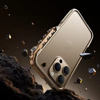 [Jlk] Vỏ điện thoại khung kim loại cho iPhone 16ProMax 16 15 Pro Max Vỏ bảo vệ chống sốc bằng hợp kim nhôm cơ khí cho vỏ điện thoại iPhone