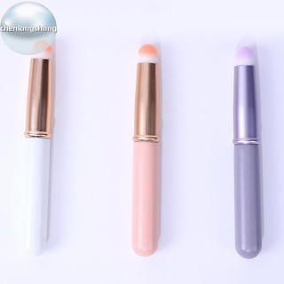 Chenlongshang Di Động Tròn Môi Bàn Chải Mang Theo Nắp Son Môi Bàn Chải Che Khuyết Điểm Mềm Mại Tổng Hợp Cô Gái Son Bóng Mờ Cọ Trang Điểm EN