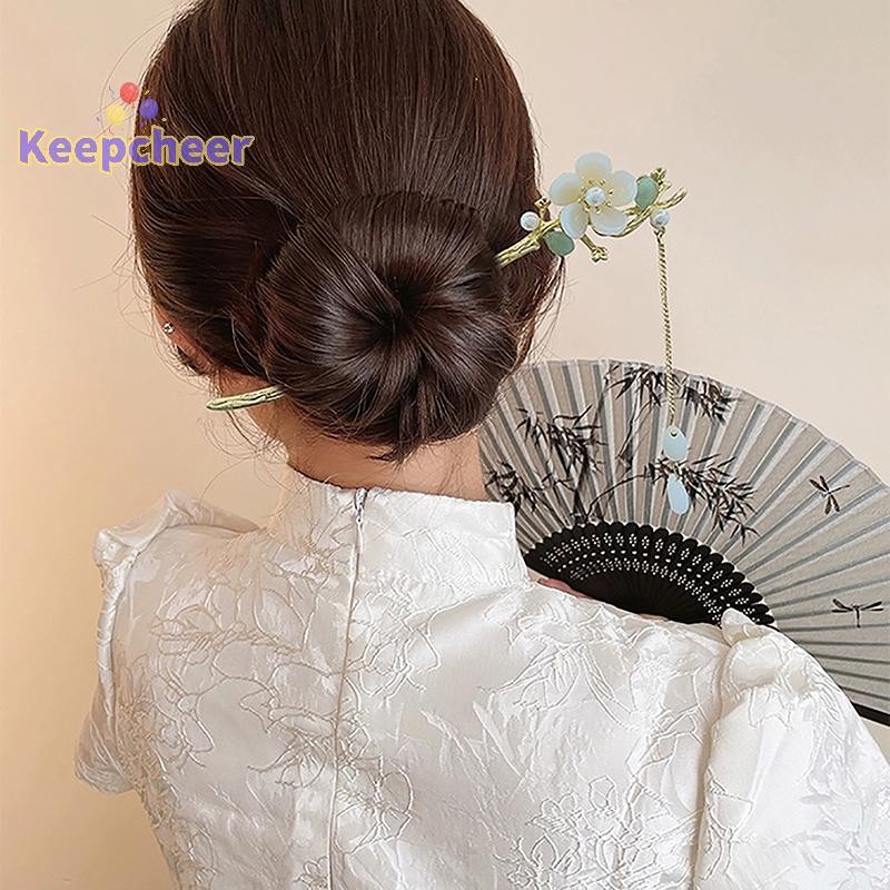 [Keepcheer] Kẹp tóc cổ điển Trung Quốc dành cho nữ Kẹp tóc thủ công tươi mát Phụ kiện trang sức quyến rũ Đồ trang sức Đồ trang trí tóc [Mới]
