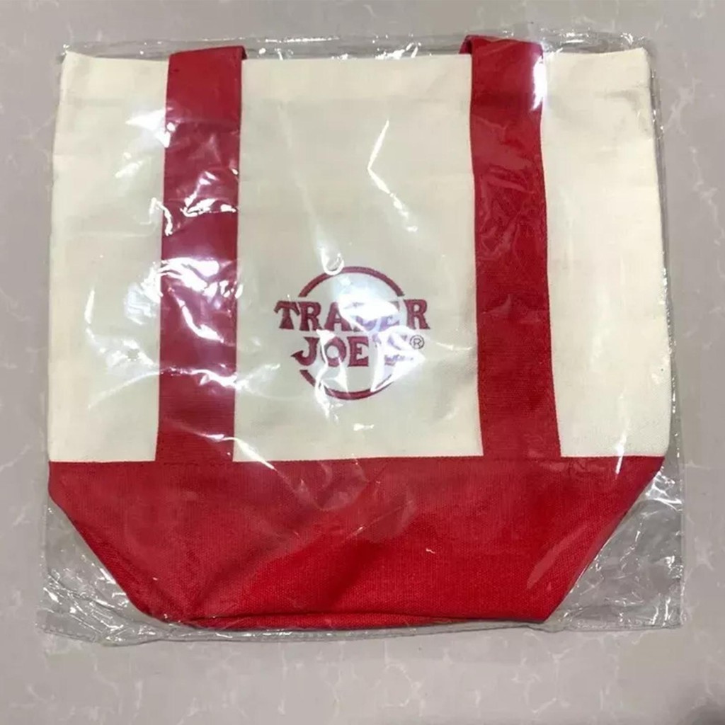 Trader Joe 's Mini Totes 4 Màu Sắc Cổ Điển Tote Vải Có Thể Tái Sử Dụng Thời Trang Cho Nữ Không Thẻ
