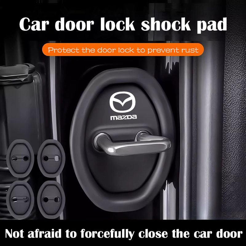 Mazda Khóa Cửa Ô Tô Bao Bảo Vệ Trang Trí Cửa Shock Pad Phụ Kiện Silicon Cho Cx 5 3 2 Cx 8 Cx 3 Cx 30 6 Bt 50 Mx 5 5 Rx8