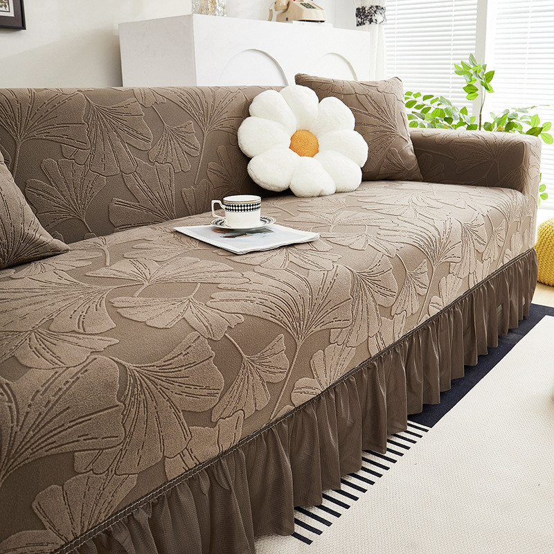 In Hình Sofa Bọc Ghế Co Giãn Có Họa Tiết Trượt Có Váy Góc Co Giãn Ghế Sofa Có Váy