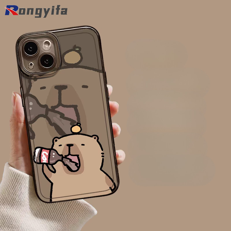 Ốp Điện Thoại Hoạt Hình Capybara Cho Vivo X200 Pro Mini X200s X100 Ultra X100s X90 X80 X70 X60 X50 X20 X9 X9s Pro Plus Lite X30 X27 X23 Pro X21 UD X21s Vỏ Mềm Trong Suốt Dễ Thương