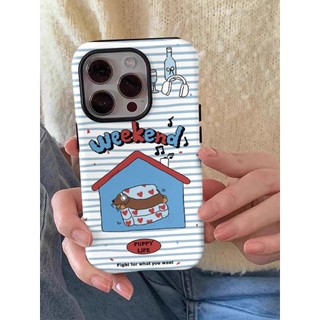 Ốp điện thoại 2 trong 1 Dog House tương thích với iPhone 15 Pro Max, Apple 16 14 Plus 11 / 12 / 13 Pro Max, vỏ bảo vệ chống sốc mới