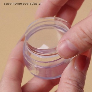 [savemoneyeveryday] Dụng cụ dập móng tay Dụng cụ đóng dấu móng tay trong suốt có dụng cụ cạo Jelly Silicone Stamp cho móng tay nghệ thuật kiểu Pháp cho các mẫu móng tay [vn]