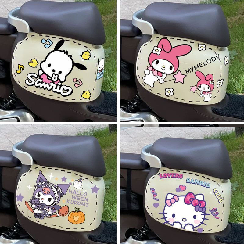 Kuromi Xe Máy Điện Miếng Dán Sanrio Tai Lớn Chó Hoạt Hình Dễ Thương Pin Trang Trí Xe Miếng Dán Scratch Kuromi Điện Xe Máy Dán Sanrio Tai Nghe Lớniuwyw1.my20250508