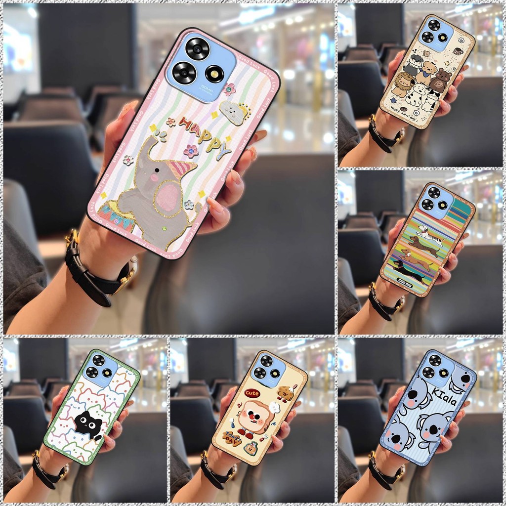Ốp Điện Thoại TPU Chống Thấm Nước Cho ZTE Blade A73 4G / V50 Smart / V50 Design 4G / Axon50Lite Chống Bụi Bẩn Chống Va Đập Silicon Điện Thoại Di Động Tay Áo Graffiti Dễ Thương Bọc Toàn Bộ Vỏ Chống Sốc