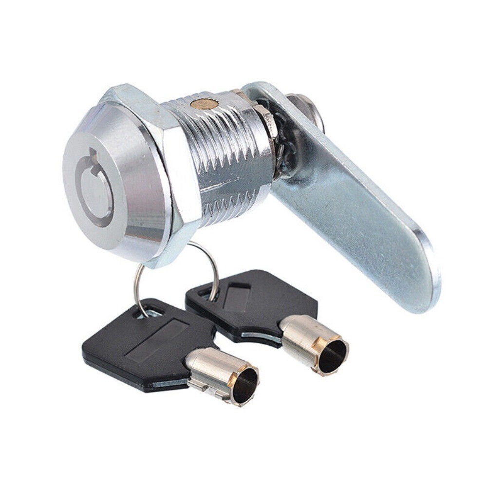 Xi Lanh Cơ Lưỡi Khóa 16 / 20 / 25 / 30 Mm Bàn Tập Tin Ngăn Kéo Hộp Tiền Gửi An Toàn Khóa Thay Thế Với 2 Chìa Khóa Hoa Mai