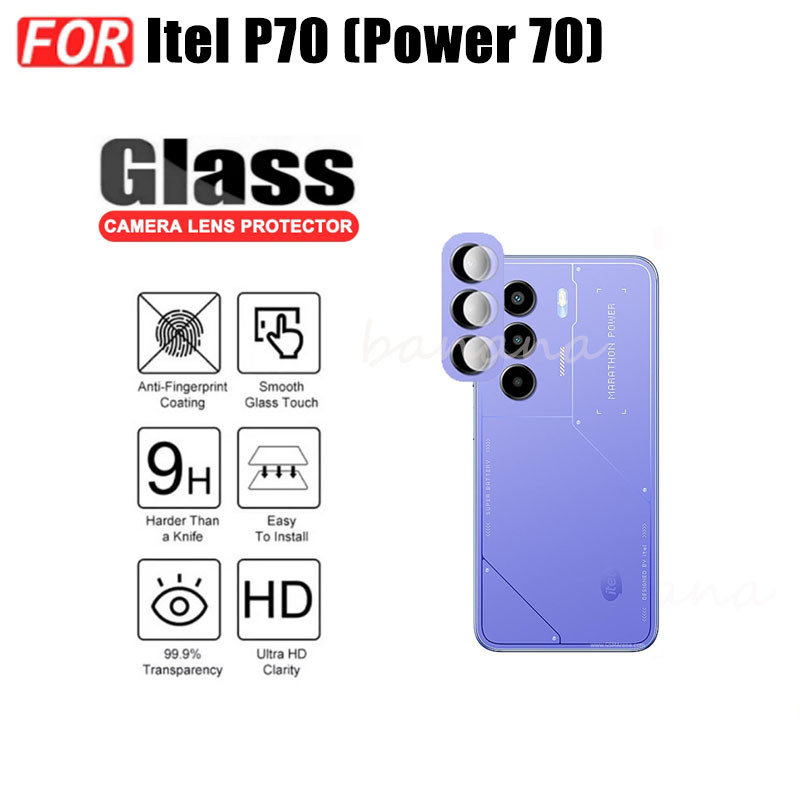 Ốp điện thoại di động chống rơi 3 TRONG 1 Itel P70 cho Itel Power 70 P65 P55 4G P55 5G Kính cường lực Phim + Phim ống kính