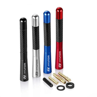 Đa Năng 12cm Xe Hyundai Ăng Ten Sợi Carbon Radio FM Antena Đen Bộ Dành Cho Xe Hyundai Stagazer X Creta Accent Getz Avega I10 Santafe H1 I30 HB20 Tucson N Dòng Phụ Kiện
