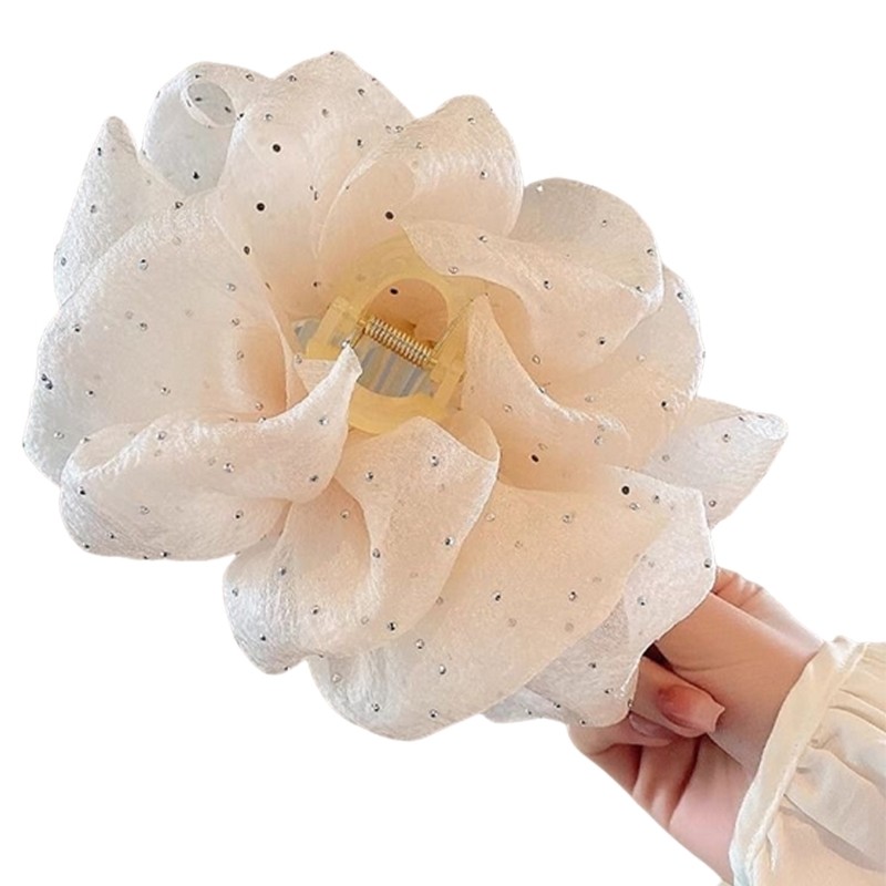 Nơ kẹp tóc barrette dành cho bé gái, phù hợp cho tóc dày và mỏng
