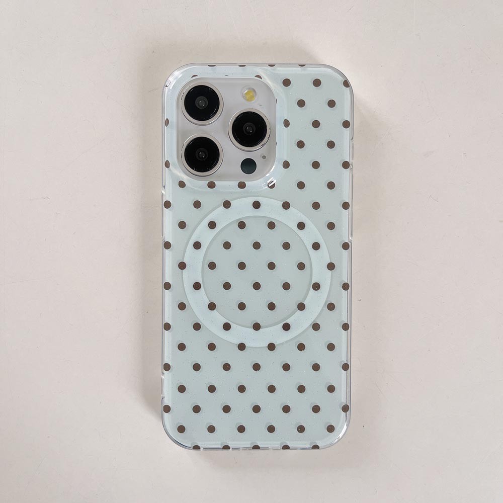 Vỏ cứng Tương thích với iPhone 13 13Pro 14 14Pro 14ProMax 15 15Pro 15ProMax 16 16Pro 16ProMax 17 17Pro 17ProMax 17ProMax 17Air Blue Wave Point Pattern Magnet Case