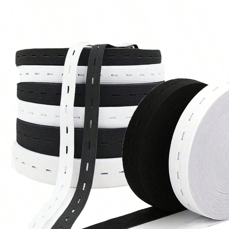 3M 2.5CM Nút Đan Dây Đàn Hồi Cao Su Dây Đàn Hồi Thích Hợp Cho Tự Làm May Quần Áo Quần Phụ Kiện
