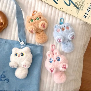 MEOWU Móc Khoá Thỏ Mèo Bông Mềm Mịn Trang trí Balo , treo móc khoá , treo Túi Xách