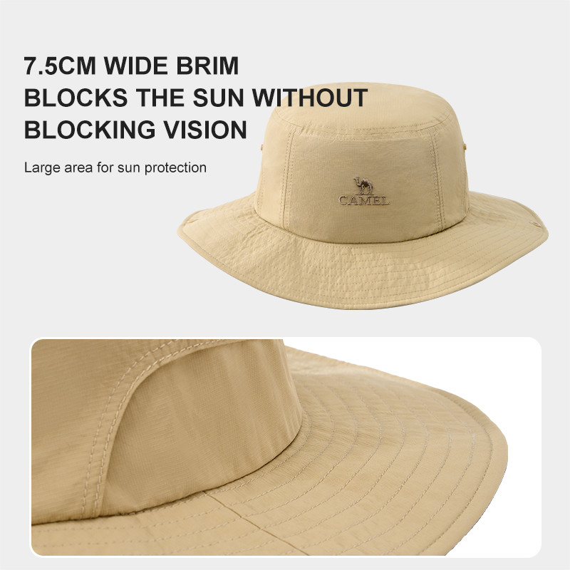 Ảnh Mũ leo núi chống nắng CAMEL CROWN UPF50 + Mũ chống tia cực tím đi bộ đường dài ngoài trời 4