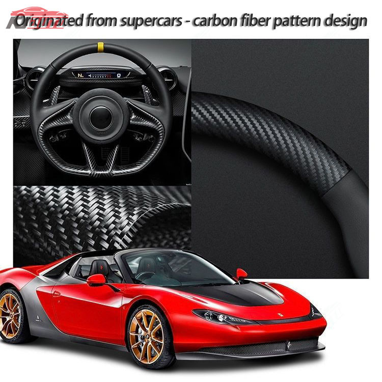 Vỏ bọc vô lăng bằng sợi Carbon bằng da sang trọng Lexus Phụ kiện nội thất ô tô thoải mái và chống trượt cho Lx Gx Rx Ls Gs Sc Es Is