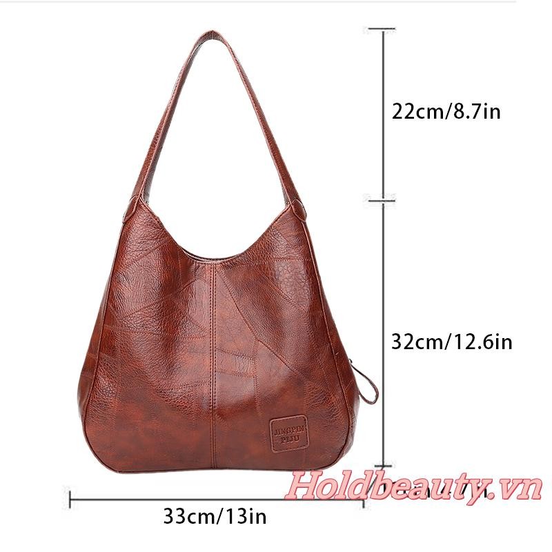 Túi Đeo Vai Nữ Vintage Dung Tích Lớn Túi Tote Mềm Cho Thường Ngày