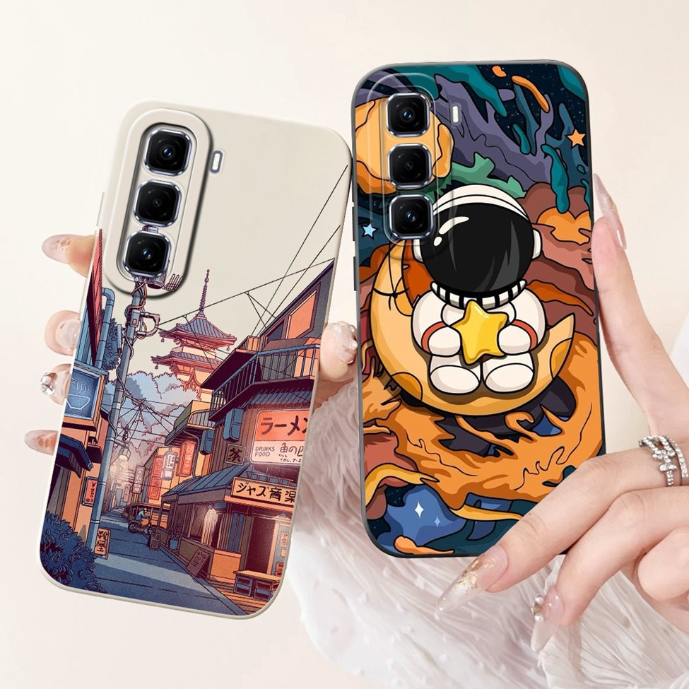 Ốp điện thoại Infinix Hot 50 Pro + 4G X6880 Ốp điện thoại thẩm mỹ Infinix Hot 50 Pro Plus Ốp điện thoại hình mèo dễ thương thời trang Vỏ silicon chống sốc sang trọng