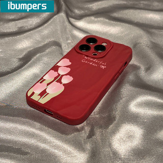 ibumpers Hàn Quốc Thanh Lịch Họa Tiết Hoa Tulip Ốp Lưng IPhone 16 15 14 13 12 11 Pro Max IP 7 8 Plus Iphon X Xs XR Xs Max Silicon Mềm Chống Sốc Ốp Lưng