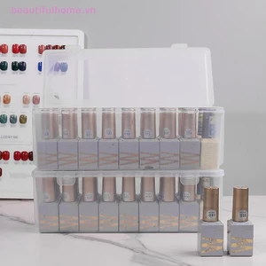 1 / 2 Cái Móng Tay Nghệ Thuật Hình Chữ Nhật Trong Suốt Hộp Bảo Quản Móng Tay Kim Cương Giả Bàn Chải Bút Đệm Mài Tập Tin Tổ Chức Hộp Đựng [Làm Đẹp]