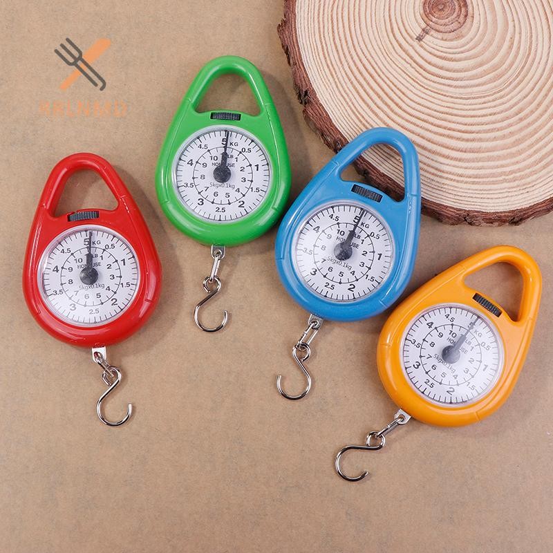 RRLNMD Con trỏ Móc kỹ thuật số Cân lò xo Du lịch di động Cân hành lý Cân câu cá Công suất 5kg Cân thực phẩm MỚI
