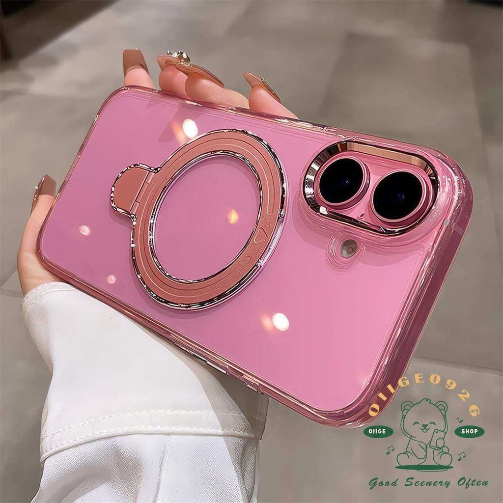 Giá đỡ từ tính Vỏ điện thoại acrylic iphone16 Pro Max 15 14 13 12 11casing cho vỏ iPhone Vỏ mềm silicon TPU + PC chống sốc