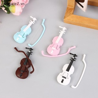 [-d] Mô phỏng vĩ cầm thu nhỏ Violin Handmade Để bàn Trang trí đàn violin Phụ kiện nhà búp bê không mùi {vn}