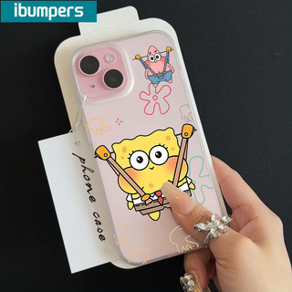 ibumpers Ốp Lưng IPhone Dễ Thương Spongebob Patrick Họa Tiết Cặp Đôi Ốp Điện Thoại Trong Suốt Nhám Mờ TPU Mỏng Chống Sốc Chống Bẩn Cho IPhone 16 15 14 12 13 11 Pro Max IP 7 8 Plus X XS XR