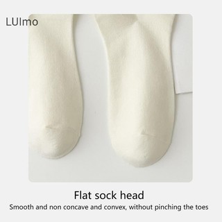 Luimo 1 Đôi Tất Ấm Áp Mùa Đông Cotton Vớ Màu Trơn Chữ Tất Vớ Nữ Hàng Dệt Kim Mùa Đông Tất SBS