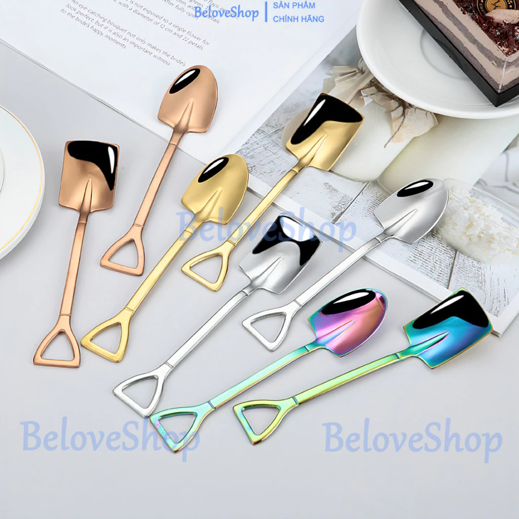 Muỗng hình xẻng xúc thức ăn bằng thép không gỉ sáng tạo -BeloveShop