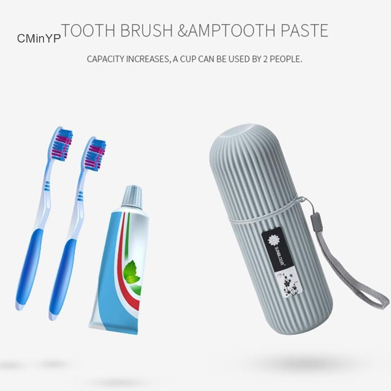 Cminyp Di Động Kem Đánh Răng Bàn Chải Đánh Răng Bảo Vệ Giá Đỡ Du Lịch Cắm Trại Hộp Bảo Quản Vinh Quang