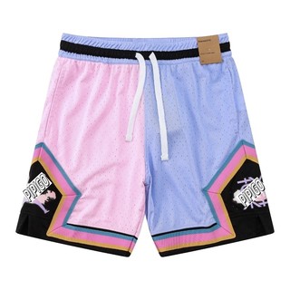 Thể Thao Chạy Bộ Thể Dục Thoáng Khí Quần Bóng Rổ aj Airman Graffiti Hoa Hồng Da Báo Phiên Bản Quần Short Mỹ