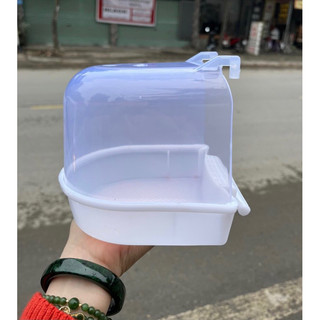 Hộp tắm cho chim chào mào, khuyên, vẹt bằng nhựa