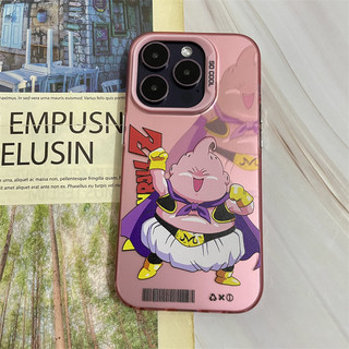 Anime Dragon Ball Majin Buu Pink Matte Phim Hoạt Hình Vui Nhộn Vỏ Điện Thoại Cho iPhone 17 16 15 14 13 Pro Max