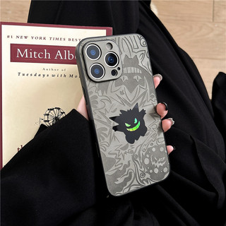 Ốp điện thoại thời trang retro da cừu laser mát mẻ Geng ma hoạt hình cho iPhone 16 15 14 13 12 11 Pro Max