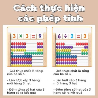 Bộ Đồ Chơi Trí Tuệ Bảng Tính Thông Minh  Tặng Kèm 100 Thẻ Số Và 100 Que Tính phát triển tư duy cho bé GO91