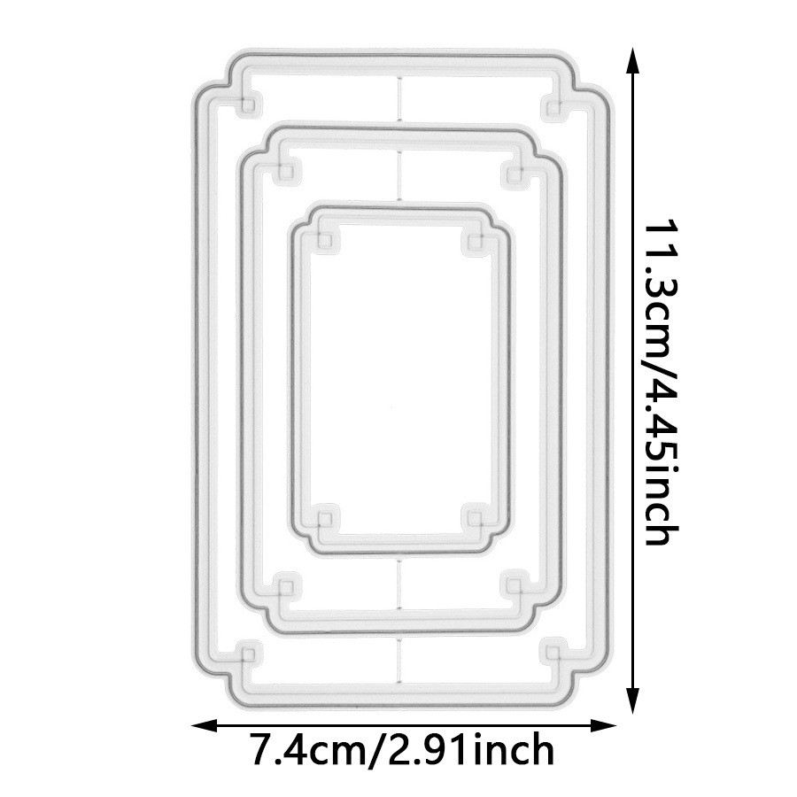 Khuôn cắt thép Carbon Khung trang trí sổ lưu niệm Kim loại Dập nổi DIY Khắc mẫu cắt khuôn Sổ tay sổ lưu niệm