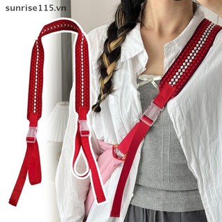 SRVN Thêu Nylon Có Thể Điều Chỉnh Túi Đeo Vai Dây Kéo Nhiều Màu Sắc Phong Cách Thể Thao Túi Nối Dài Dây Đeo Túi Unisex Phụ Kiện.