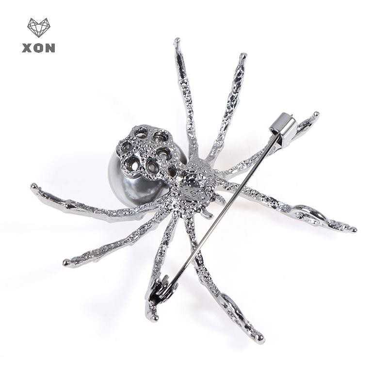 XON 1 Ghim Cài Áo Hình Nhện Đính Ngọc Trai Nhân Tạo