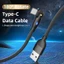 Cáp USB A đến C linh hoạt WU Cáp USB sang USB C để sạc 3A 480mbps Dây dữ liệu