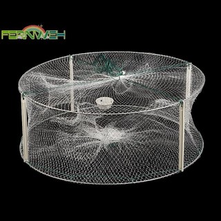 [Fernweh] 1Pc 4 Lỗ Câu Cá Có Thể Gập Lại Cá Cua Mồi Lưới Bẫy Tôm Hùm Fishnet Đúc Nhúng Lồng Bẫy Cá Đúc [MỚI]
