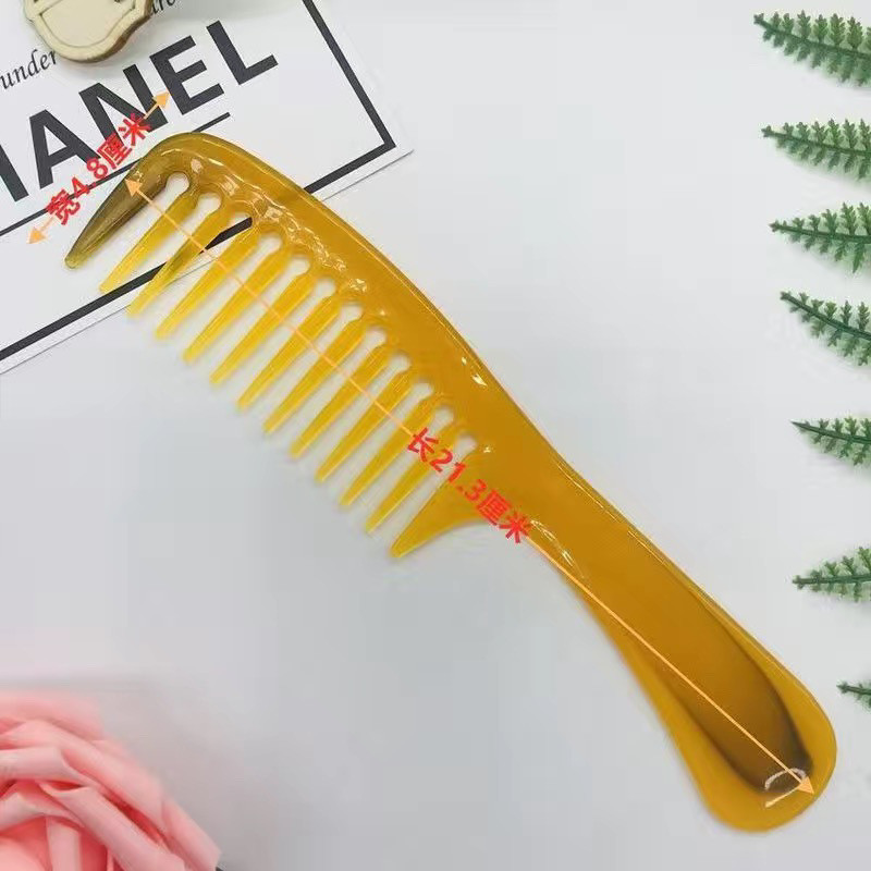 100% off Lược uốn tóc lớn liên tục với răng rộng, lược cơ bò, lược uốn tóc lớn dày chống tĩnh điện bền cho gia đình 9RQD