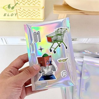 [ELOY] 10 Túi Nhựa Nhỏ Laser Tự Dán Cho Túi Đựng Trang Sức Trang Sức Màn Hình Trong Suốt Quà Tặng Bao Bì Túi Bảo Quản VN