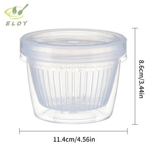 [ELOY] Hộp Giữ Tươi Hành Gừng Tỏi Nhà Bếp Rau Nhựa Tủ Lạnh Bảo Quản Kín Hộp Thoát Nước Vỏ sò VN
